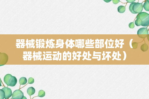 器械锻炼身体哪些部位好（器械运动的好处与坏处）