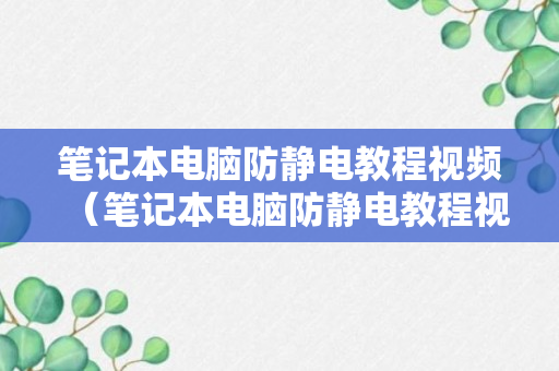 笔记本电脑防静电教程视频（笔记本电脑防静电教程视频）