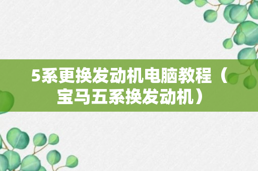 5系更换发动机电脑教程（宝马五系换发动机）