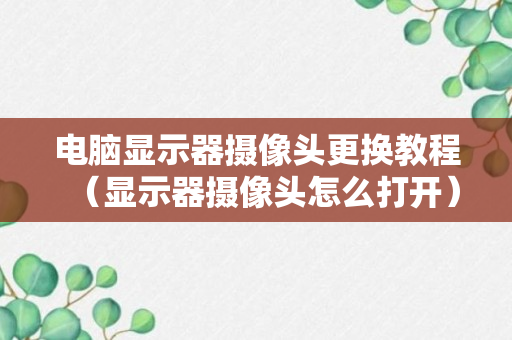 电脑显示器摄像头更换教程（显示器摄像头怎么打开）