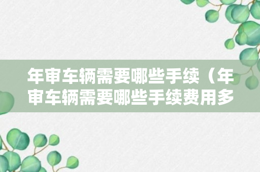 年审车辆需要哪些手续（年审车辆需要哪些手续费用多少）