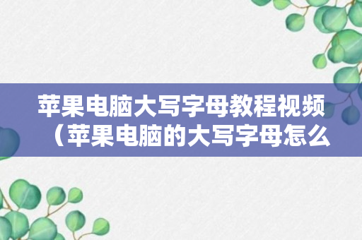 苹果电脑大写字母教程视频（苹果电脑的大写字母怎么写）