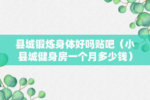 县城锻炼身体好吗贴吧（小县城健身房一个月多少钱）