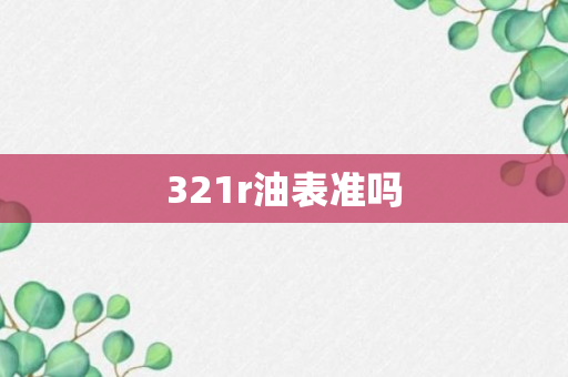 321r油表准吗