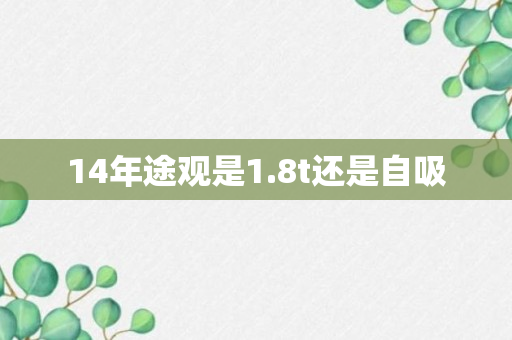 14年途观是1.8t还是自吸