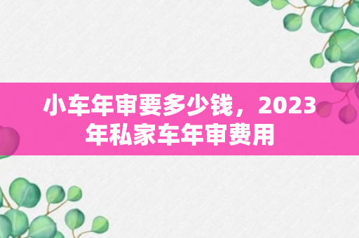 小车年审要多少钱，2023年私家车年审费用