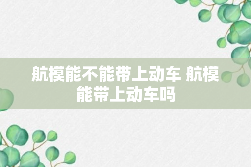 航模能不能带上动车 航模能带上动车吗