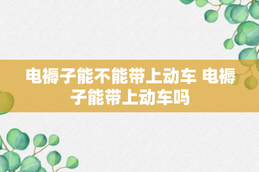 电褥子能不能带上动车 电褥子能带上动车吗