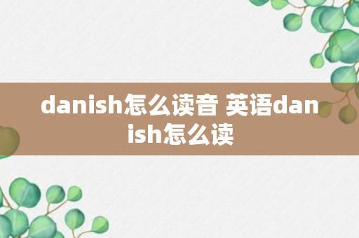 danish怎么读音 英语danish怎么读