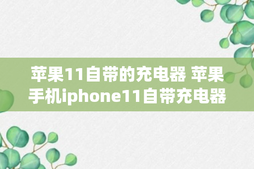 苹果11自带的充电器 苹果手机iphone11自带充电器多少w（记得收藏）