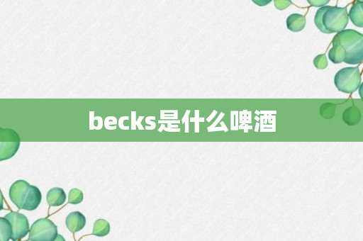 becks是什么啤酒