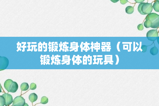 好玩的锻炼身体神器（可以锻炼身体的玩具）