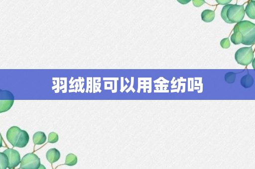 羽绒服可以用金纺吗