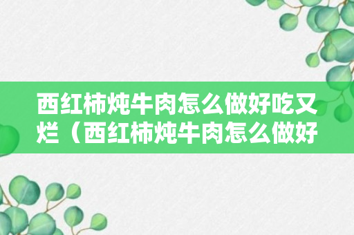 西红柿炖牛肉怎么做好吃又烂（西红柿炖牛肉怎么做好吃又烂小孩吃的）