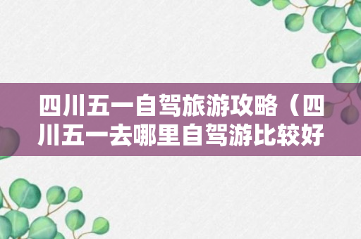 四川五一自驾旅游攻略（四川五一去哪里自驾游比较好）