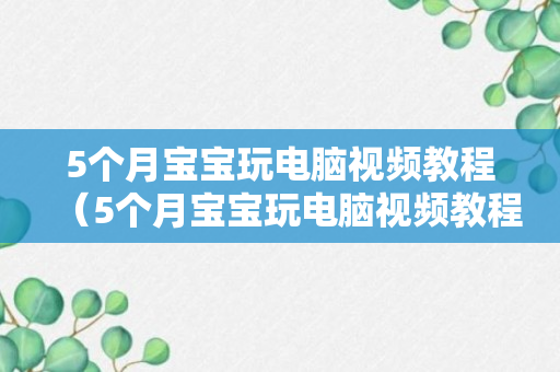 5个月宝宝玩电脑视频教程（5个月宝宝玩电脑视频教程大全）