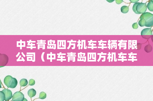 中车青岛四方机车车辆有限公司（中车青岛四方机车车辆有限公司工人待遇）