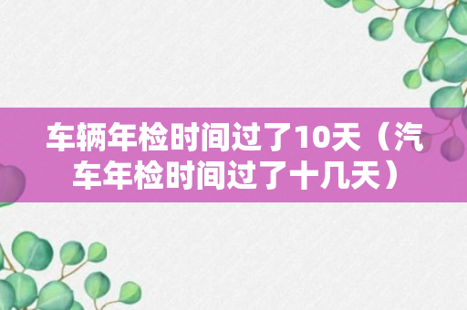 车辆年检时间过了10天（汽车年检时间过了十几天）