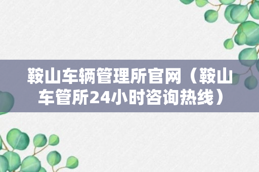 鞍山车辆管理所官网（鞍山车管所24小时咨询热线）