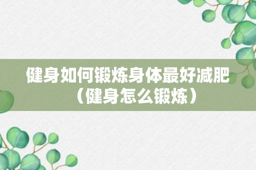 健身如何锻炼身体最好减肥（健身怎么锻炼）