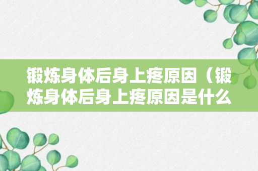 锻炼身体后身上疼原因（锻炼身体后身上疼原因是什么）