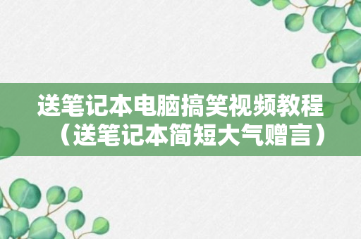 送笔记本电脑搞笑视频教程（送笔记本简短大气赠言）